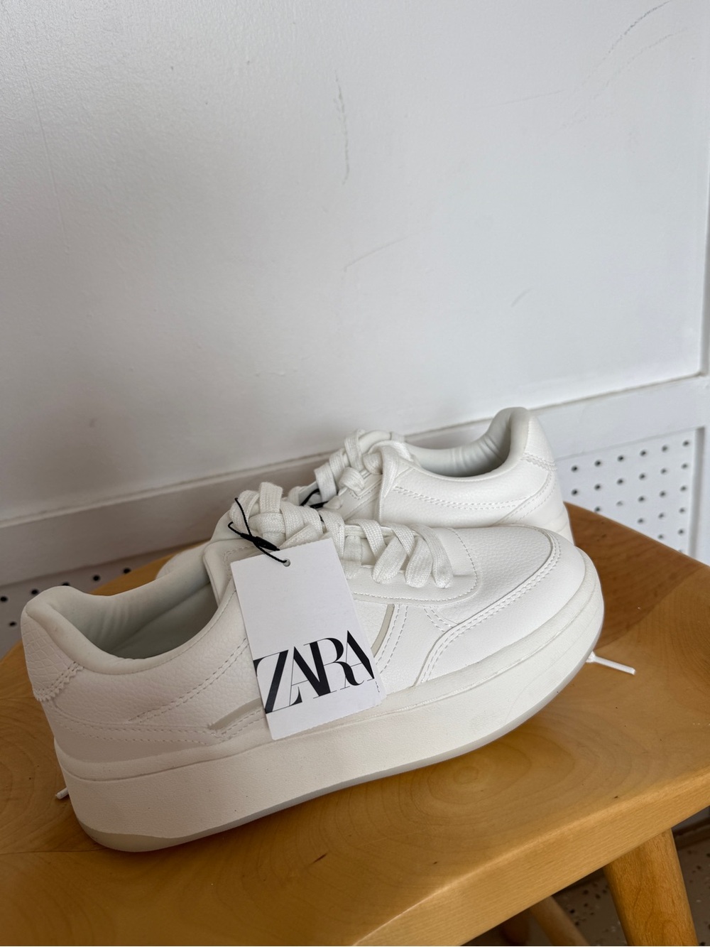ZARA Women’s White Platform Sneakers